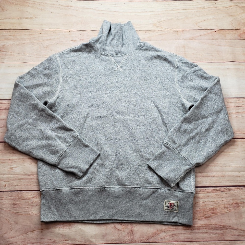 Polo Ralph Lauren‎ Sweatshirt Mens Medium Gray Pullover Heavyweight Lined Fleece